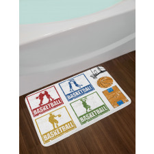 Grunge Basketball Sport Bath Mat