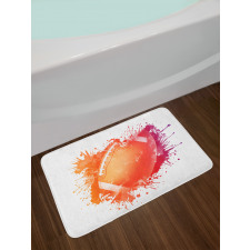 Rugby Ball Sport Splash Bath Mat