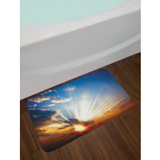 Sunbeams in Sky Scenery Bath Mat