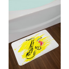 Jazz Saxophone Bath Mat