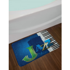 Jazz Music Keys Guitar Bath Mat