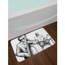 Jazz Band Musicians Bath Mat