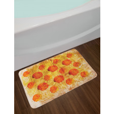 Grunge Rose Floral Art Bath Mat