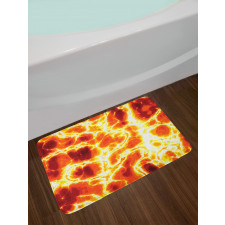 Hot Burning Lava Fire Bath Mat