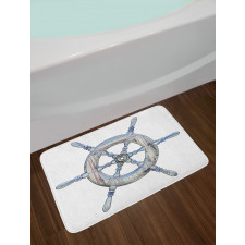 Wooden Ship Wheel Bath Mat