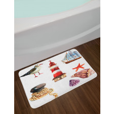 Lighthouse Seagull Bath Mat