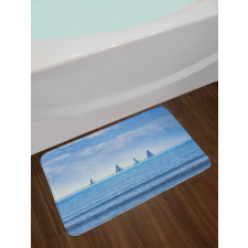 Sailing Boat on Ocean Bath Mat