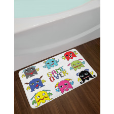 Pixel Robot Emotion Bath Mat