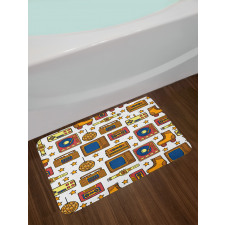 90s Theme Retro Bath Mat