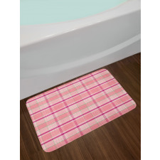 Tartan Plaid Pattern Squares Bath Mat