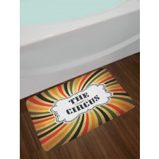 Grunge Vintage Rays and Text Bath Mat