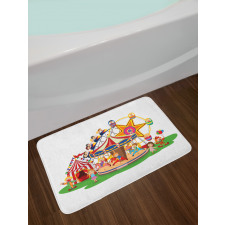 Clowns and Children Fun Art Bath Mat