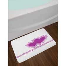 Romance Art 2 Heart Motifs Bath Mat