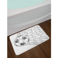 Soccer Ball in Net Bath Mat