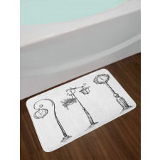 Street Clocks Urban Bath Mat