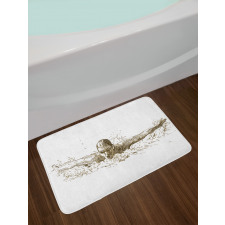 Olympics Swimming Bath Mat