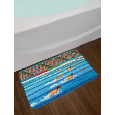 Olympics Swimming Race Bath Mat