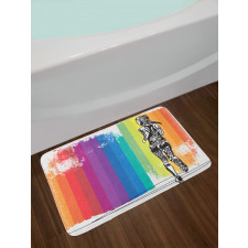 Marathon Runner Ombre Bath Mat