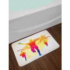 Silhouette Winner Man Bath Mat