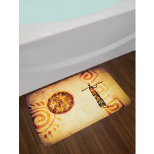 Brown Tribe Art Bath Mat