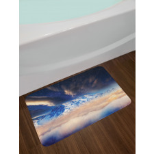 Snowy Winter Mountains Bath Mat