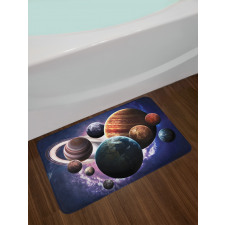 Milky Way Planets Space Bath Mat