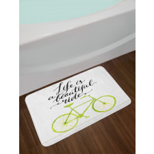 Life is a Bike Ride Bath Mat