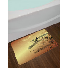 Bamboo Motifs Bath Mat