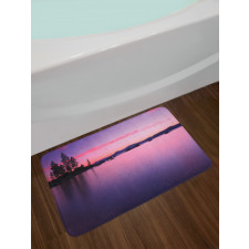 Hazy Calm Lake Tahoe Bath Mat