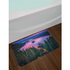 Forest and Lake View Bath Mat