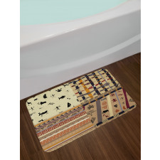 Primitive Native Animals Bath Mat