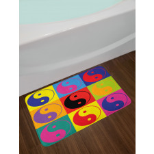 Ying Yang Hippie Bath Mat