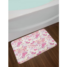 Vintage and Feminine Bath Mat