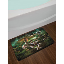 Fantasy Tiger Galaxy Bath Mat