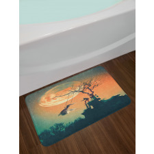 Zombie Bride Groom Bath Mat