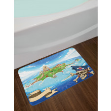 Pirate Island Skull Bath Mat