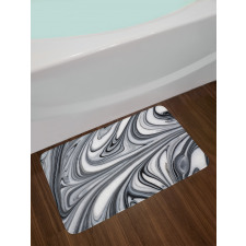 Black White Surreal Art Bath Mat
