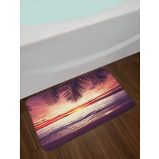 Sunset Ocean Waves Bath Mat
