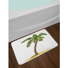 Cartoon Palm Trees Bath Mat