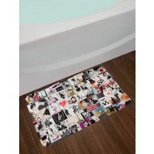 Collage Fashion Modern Bath Mat