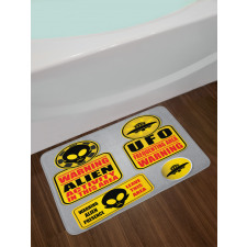 Warning Alien Danger Bath Mat