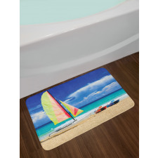 Ocean Sailing Exotic Bath Mat