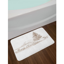 Vintage Classic Xmas Bath Mat