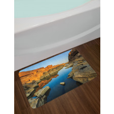 River Between Cliffs Bath Mat