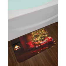 New Year Xmas Trees Bath Mat