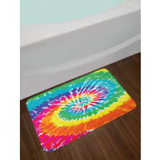 Rainbow Tie Dye Effect Bath Mat