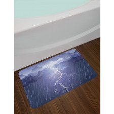 Thunderstorm Dark Clouds Bath Mat