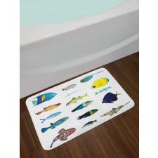 Marine Life Creatures Bath Mat