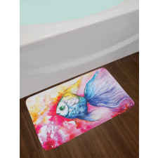 Watercolor Abstract Art Bath Mat