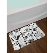 Modern Paris Girl Bath Mat